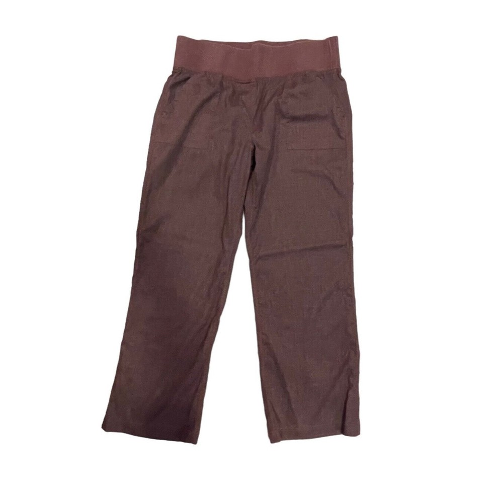 PrAna Mantra Hemp Blend Women's Large Maroon Casual Pull On Pants